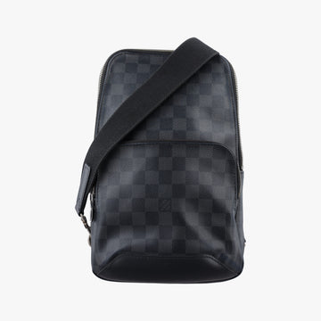 Pre-owned Louis Vuitton Avenue Slingbag Graphite Damier Graphite N41719 bum bag/waist bag | stylenewstar