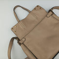 Pre-owned Fendi Flip Beige×Brown Leather×Suede 8BT302 shoulderbag | stylenewstar
