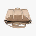 Pre-owned Fendi Flip Beige×Brown Leather×Suede 8BT302 shoulderbag | stylenewstar