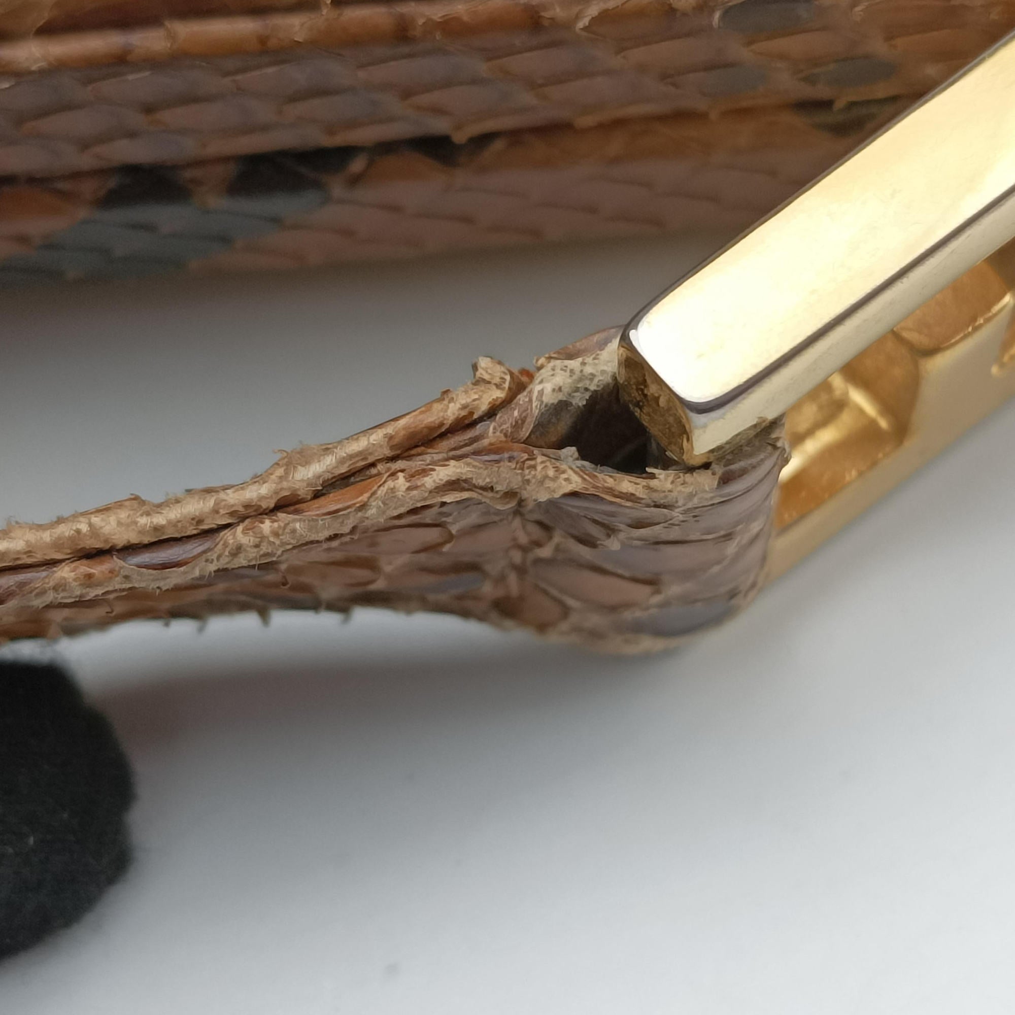 Patchwork Frame Tobacco × Brown Canvas × Python 15240 4 15240/0 9パッチワーク フレーム タバコ × ブラウン キャンバス × パイソン 15240 4 15240/0 9