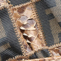 Patchwork Frame Tobacco × Brown Canvas × Python 15240 4 15240/0 9パッチワーク フレーム タバコ × ブラウン キャンバス × パイソン 15240 4 15240/0 9