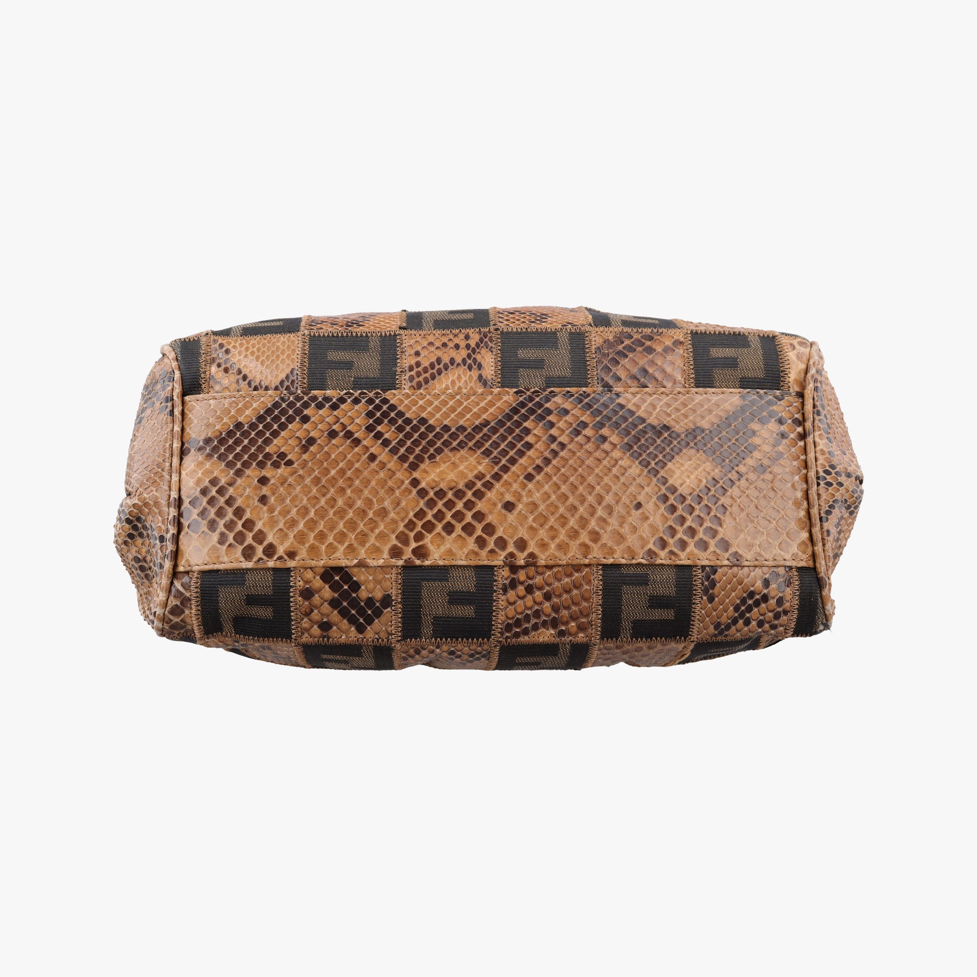 Patchwork Frame Tobacco × Brown Canvas × Python 15240 4 15240/0 9パッチワーク フレーム タバコ × ブラウン キャンバス × パイソン 15240 4 15240/0 9