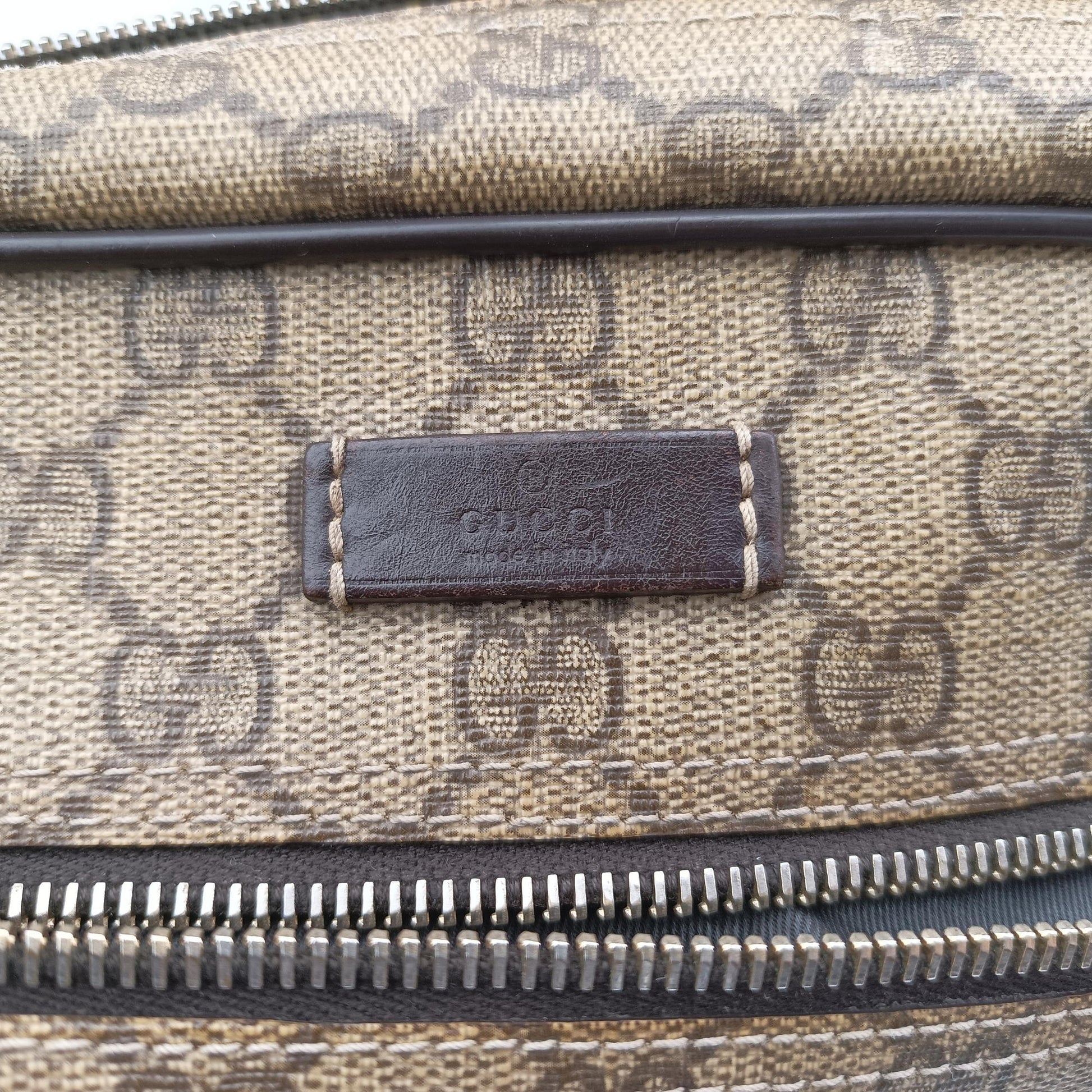 GG Imprime Messenger khaki PVC coated canvas×Leather 201448 F6897531GGインプリメ メッセンジャー カーキ PVCコーティングキャンバス×レザー 201448 F6897531
