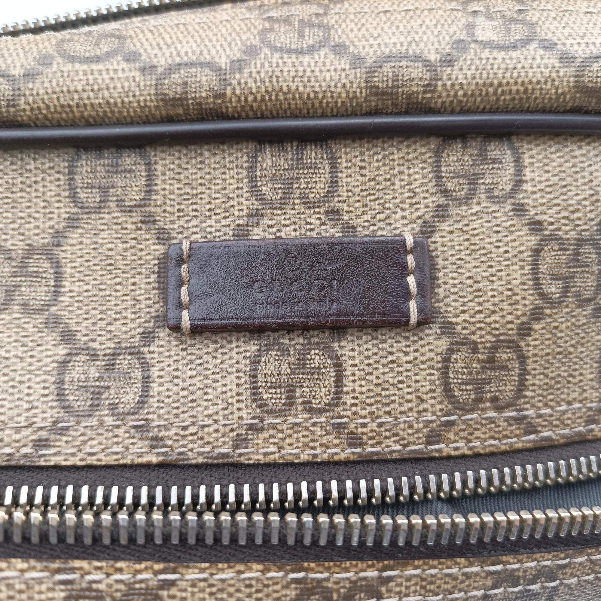 GG Imprime Messenger khaki PVC coated canvas×Leather 201448 F6897531GGインプリメ メッセンジャー カーキ PVCコーティングキャンバス×レザー 201448 F6897531