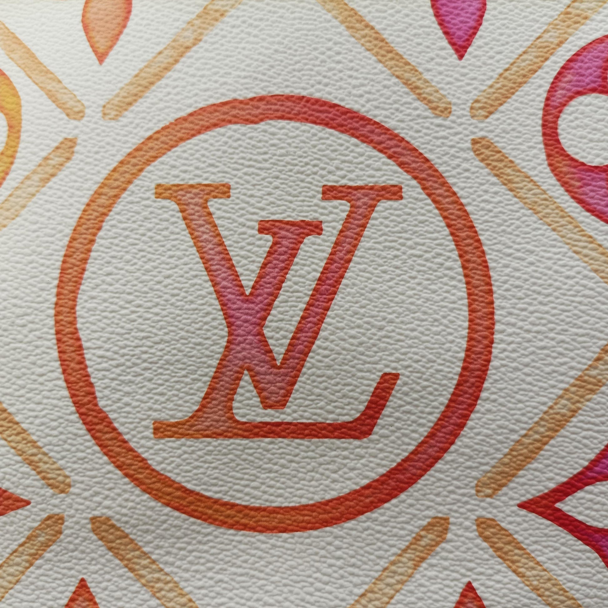 Neverfull MM Orange × White × Orange × Multicolor Monogram Tile Canvas IC Chipネヴァーフル MM オレンジ × ホワイト × オレンジ × マルチカラー モノグラム タイル キャンバス ICチップ