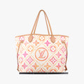 Neverfull MM Orange × White × Orange × Multicolor Monogram Tile Canvas IC Chipネヴァーフル MM オレンジ × ホワイト × オレンジ × マルチカラー モノグラム タイル キャンバス ICチップ