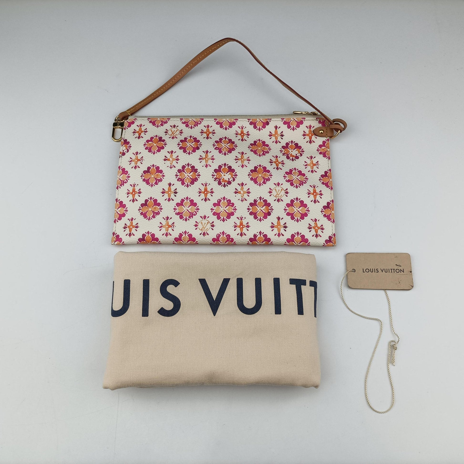 Neverfull MM Orange × White × Orange × Multicolor Monogram Tile Canvas IC Chipネヴァーフル MM オレンジ × ホワイト × オレンジ × マルチカラー モノグラム タイル キャンバス ICチップ