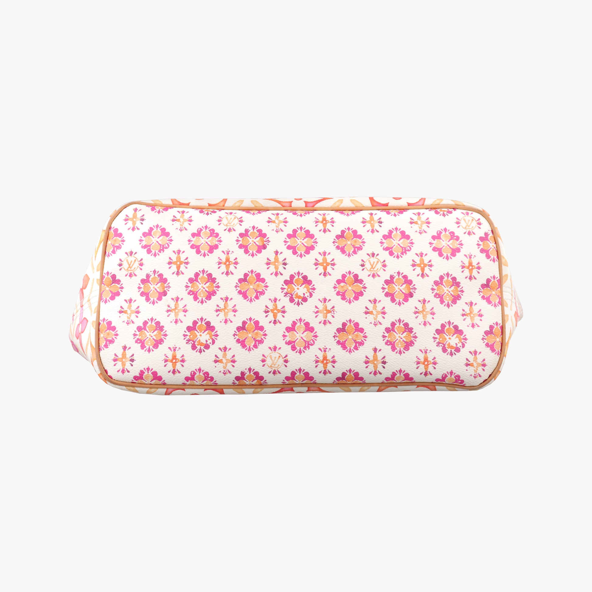 Neverfull MM Orange × White × Orange × Multicolor Monogram Tile Canvas IC Chipネヴァーフル MM オレンジ × ホワイト × オレンジ × マルチカラー モノグラム タイル キャンバス ICチップ