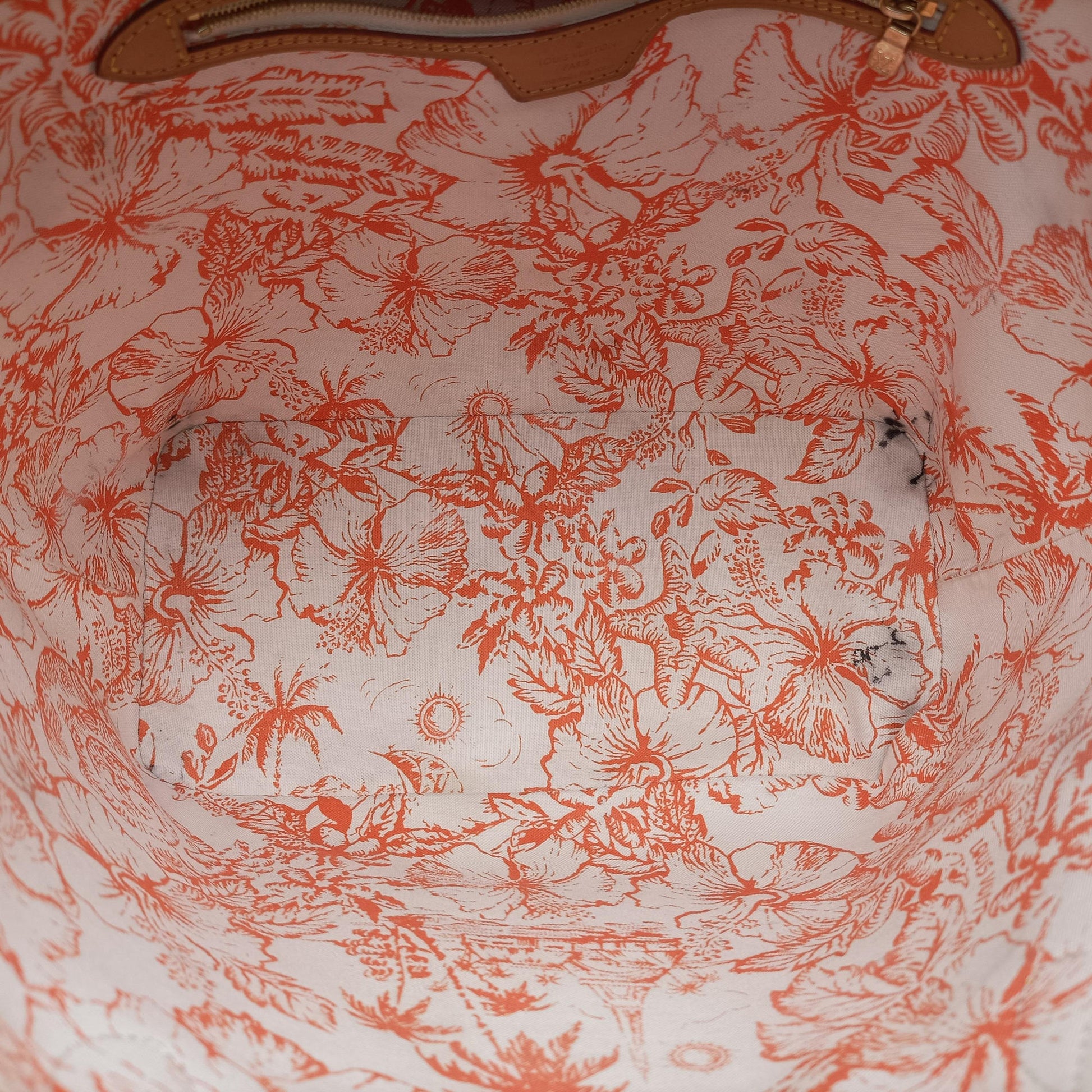 Neverfull MM Orange × White × Orange × Multicolor Monogram Tile Canvas IC Chipネヴァーフル MM オレンジ × ホワイト × オレンジ × マルチカラー モノグラム タイル キャンバス ICチップ