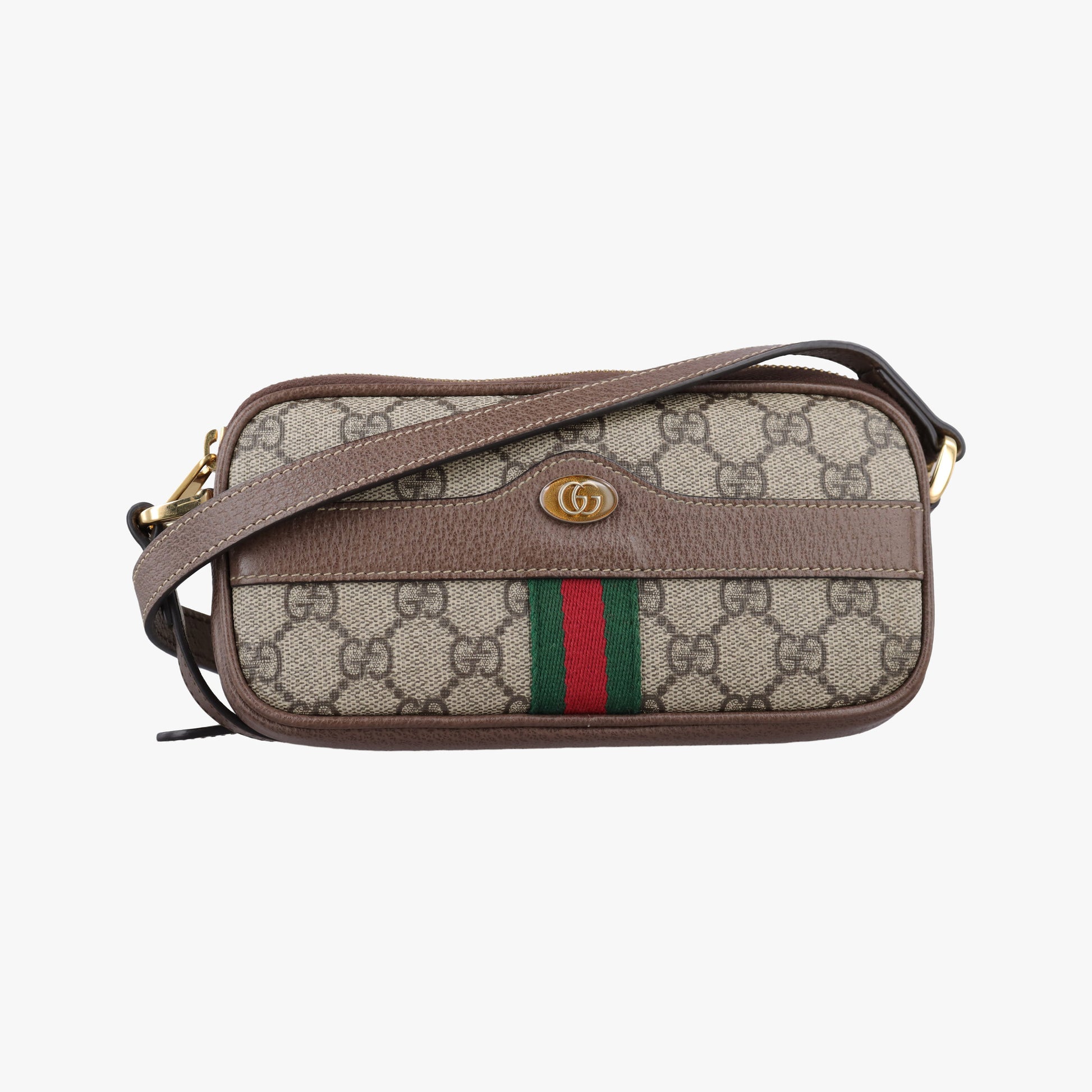Ophidia Beige×red×green PVC coated canvas×leather 598664 オフィディア ベージュ×レッド×グリーン PVCコーティングキャンバス×レザー 598664 
