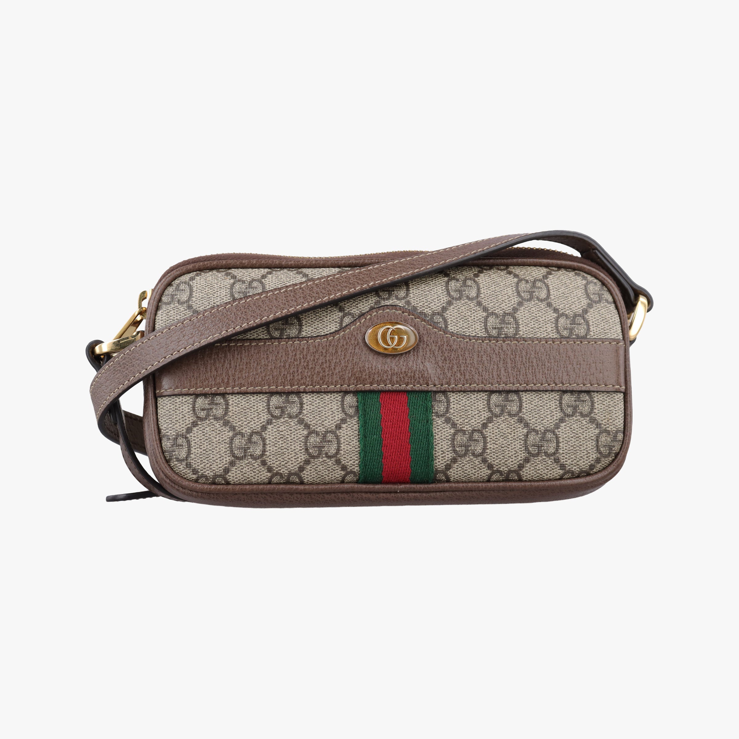 Ophidia Beige×red×green PVC coated canvas×leather 598664 オフィディア ベージュ×レッド×グリーン PVCコーティングキャンバス×レザー 598664 