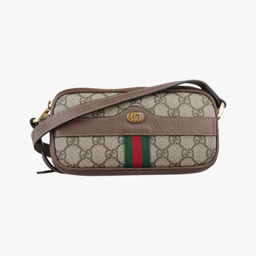Ophidia Beige×red×green PVC coated canvas×leather 598664 オフィディア ベージュ×レッド×グリーン PVCコーティングキャンバス×レザー 598664 