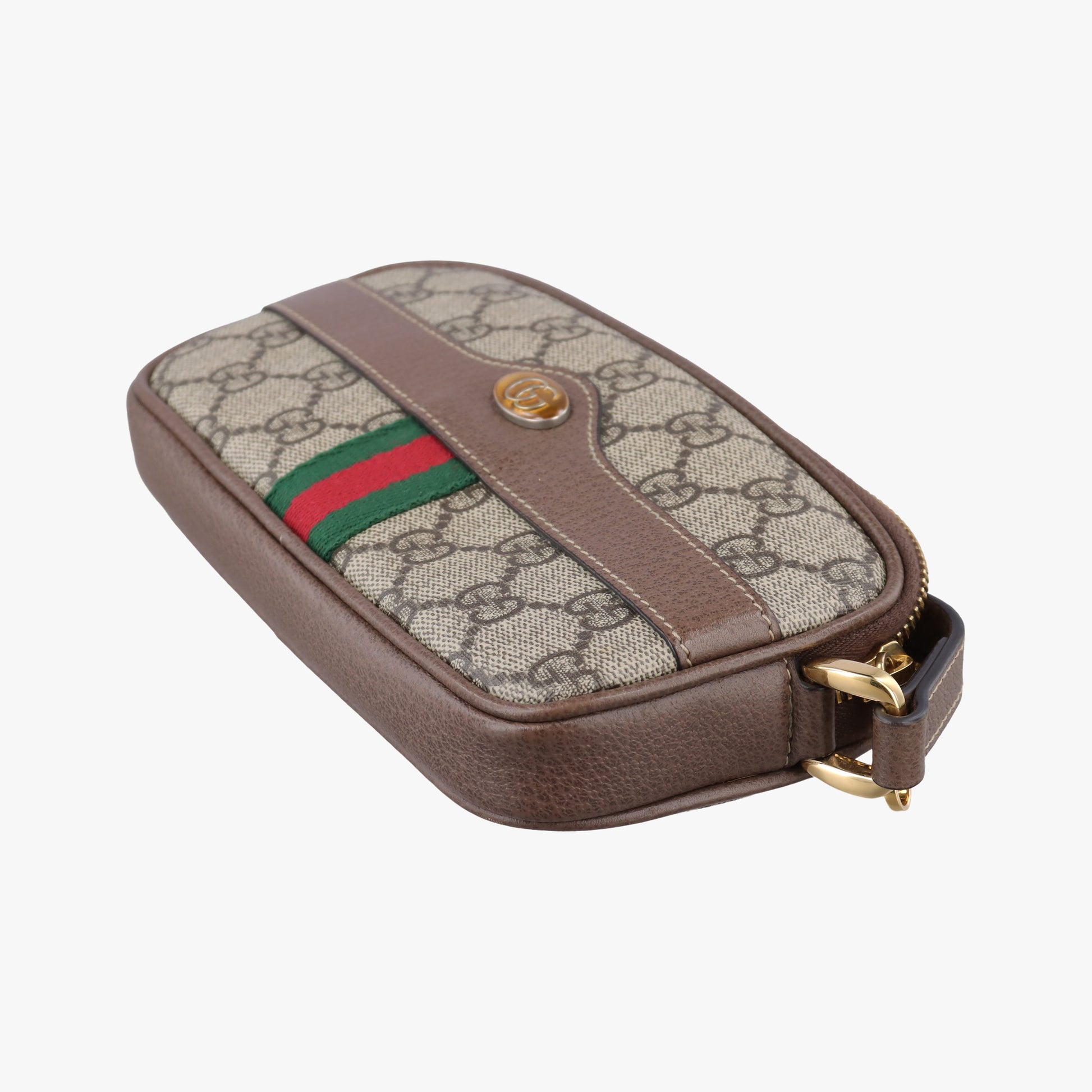 Ophidia Beige×red×green PVC coated canvas×leather 598664 オフィディア ベージュ×レッド×グリーン PVCコーティングキャンバス×レザー 598664 