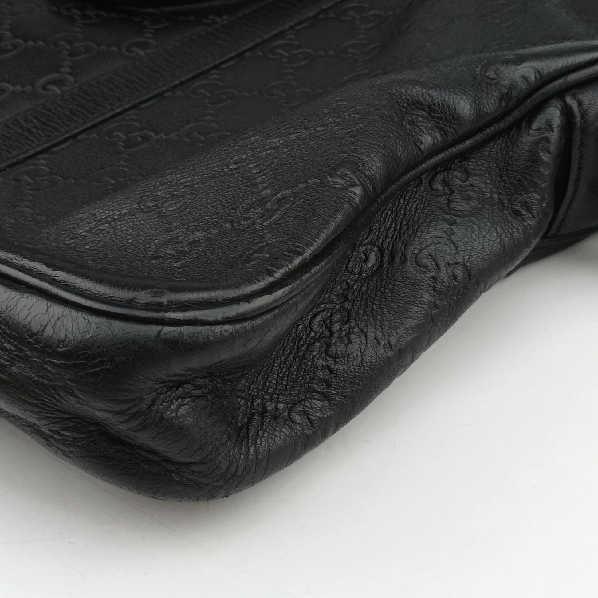 Guccissima briefcase Black Leather 208463 H012916299グッチシマ ブリーフケース ブラック レザー 208463 H012916299