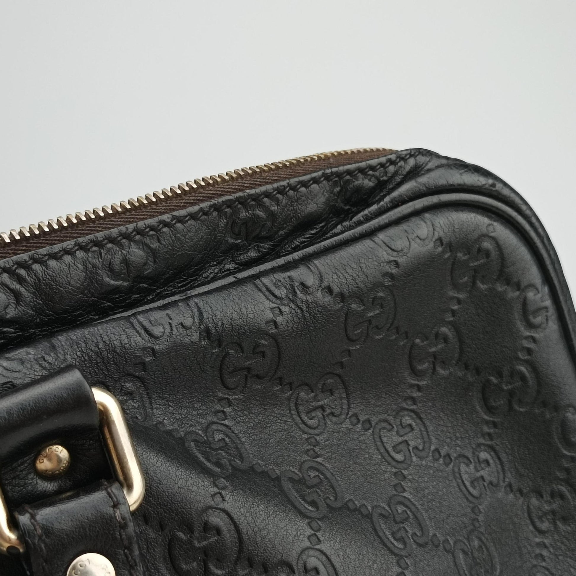 Guccissima briefcase Black Leather 208463 H012916299グッチシマ ブリーフケース ブラック レザー 208463 H012916299