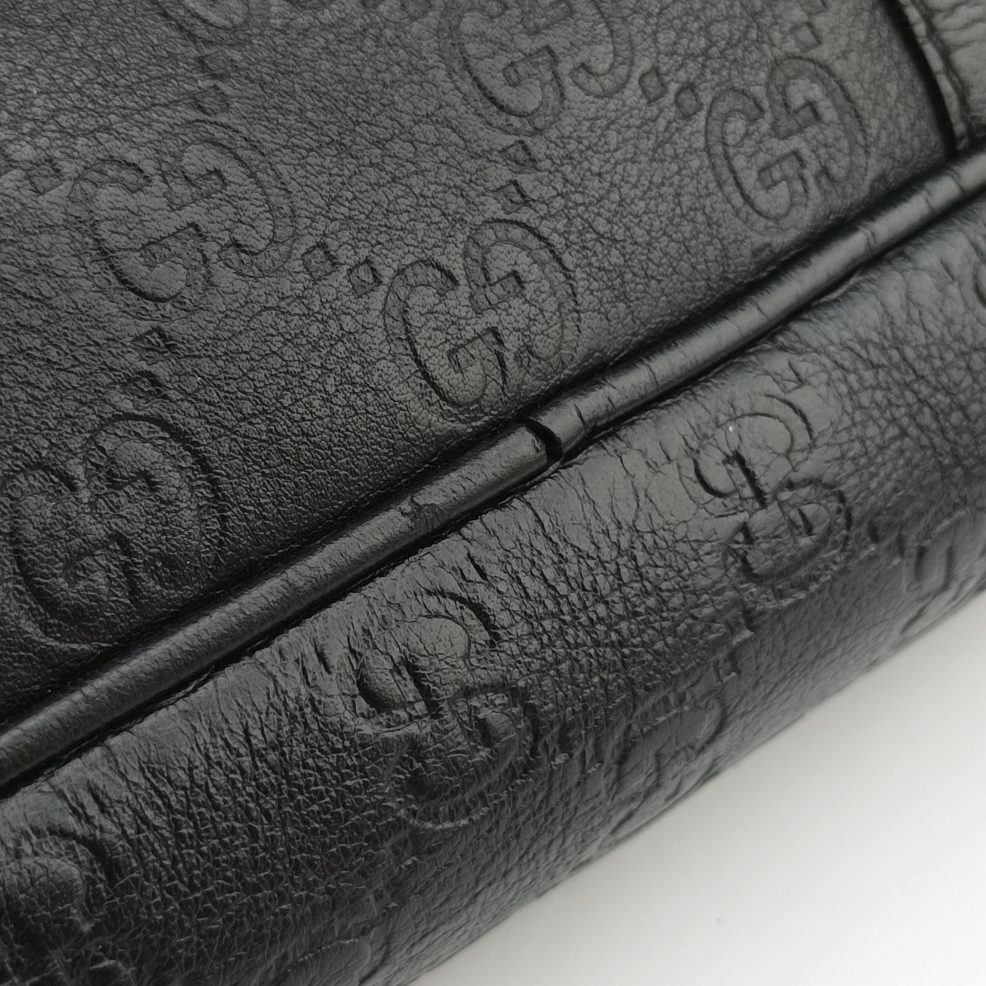 Guccissima briefcase Black Leather 208463 H012916299グッチシマ ブリーフケース ブラック レザー 208463 H012916299