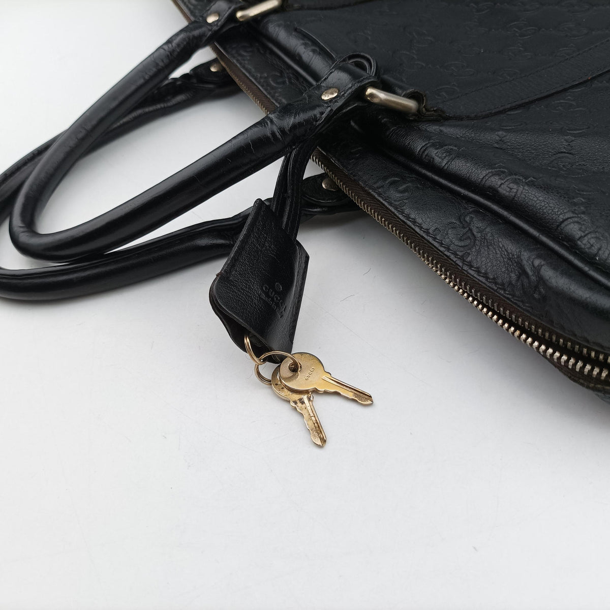 Guccissima briefcase Black Leather 208463 H012916299グッチシマ ブリーフケース ブラック レザー 208463 H012916299