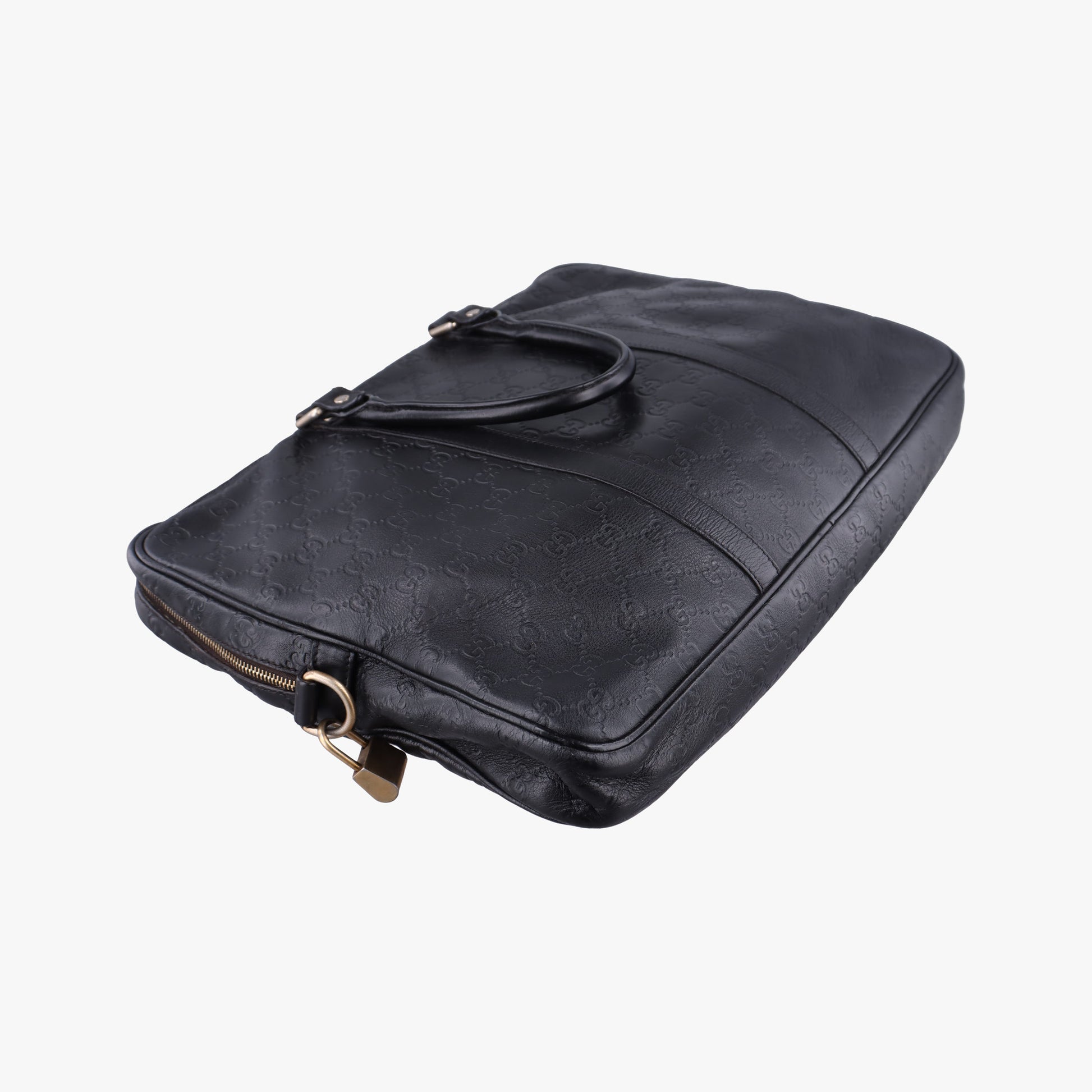 Guccissima briefcase Black Leather 208463 H012916299グッチシマ ブリーフケース ブラック レザー 208463 H012916299