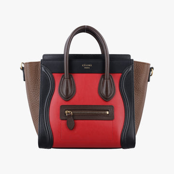 luggage nano shopper Red×Black×Brown leather F-CU-2185ラゲージナノショッパー レッド×ブラック×ブラウン レザー F-CU-2185