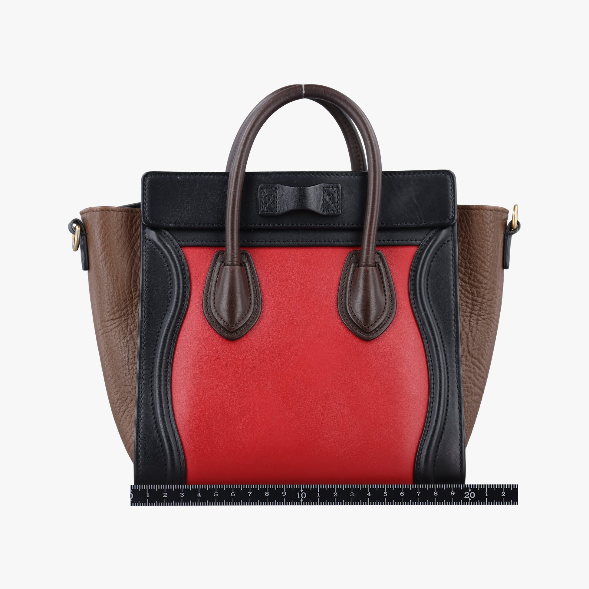 luggage nano shopper Red×Black×Brown leather F-CU-2185ラゲージナノショッパー レッド×ブラック×ブラウン レザー F-CU-2185