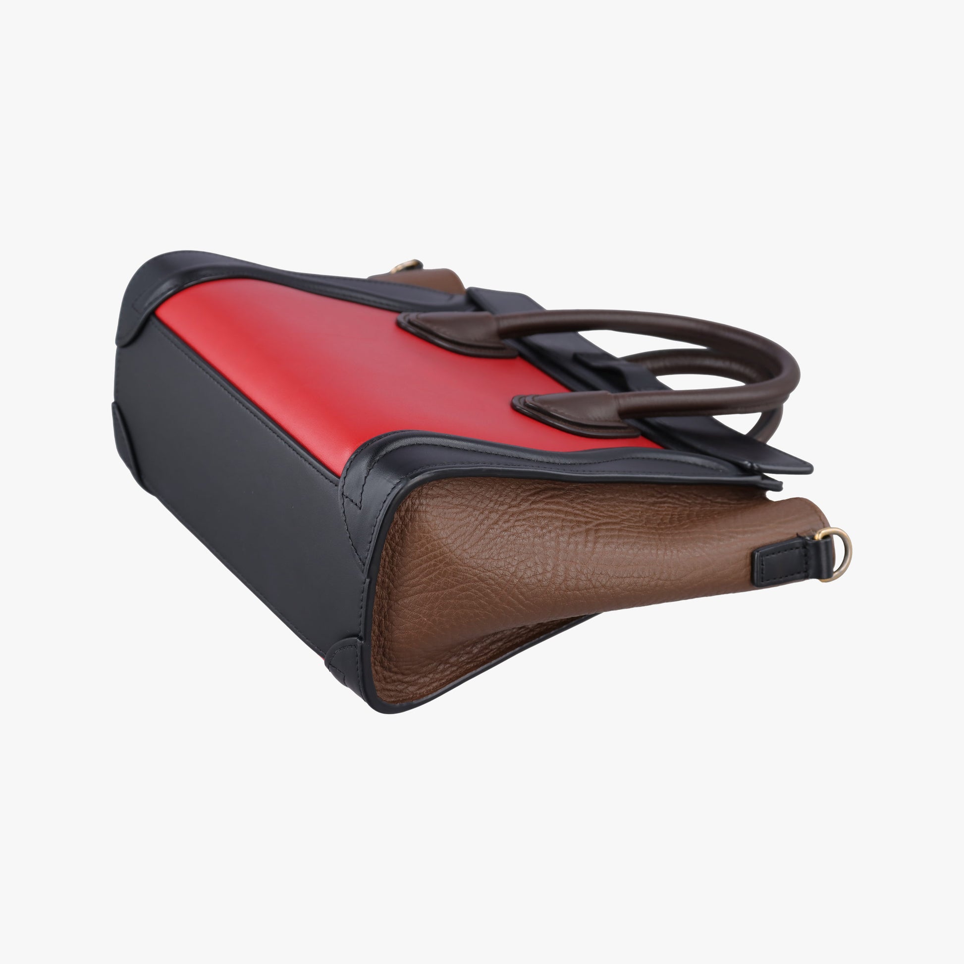 luggage nano shopper Red×Black×Brown leather F-CU-2185ラゲージナノショッパー レッド×ブラック×ブラウン レザー F-CU-2185