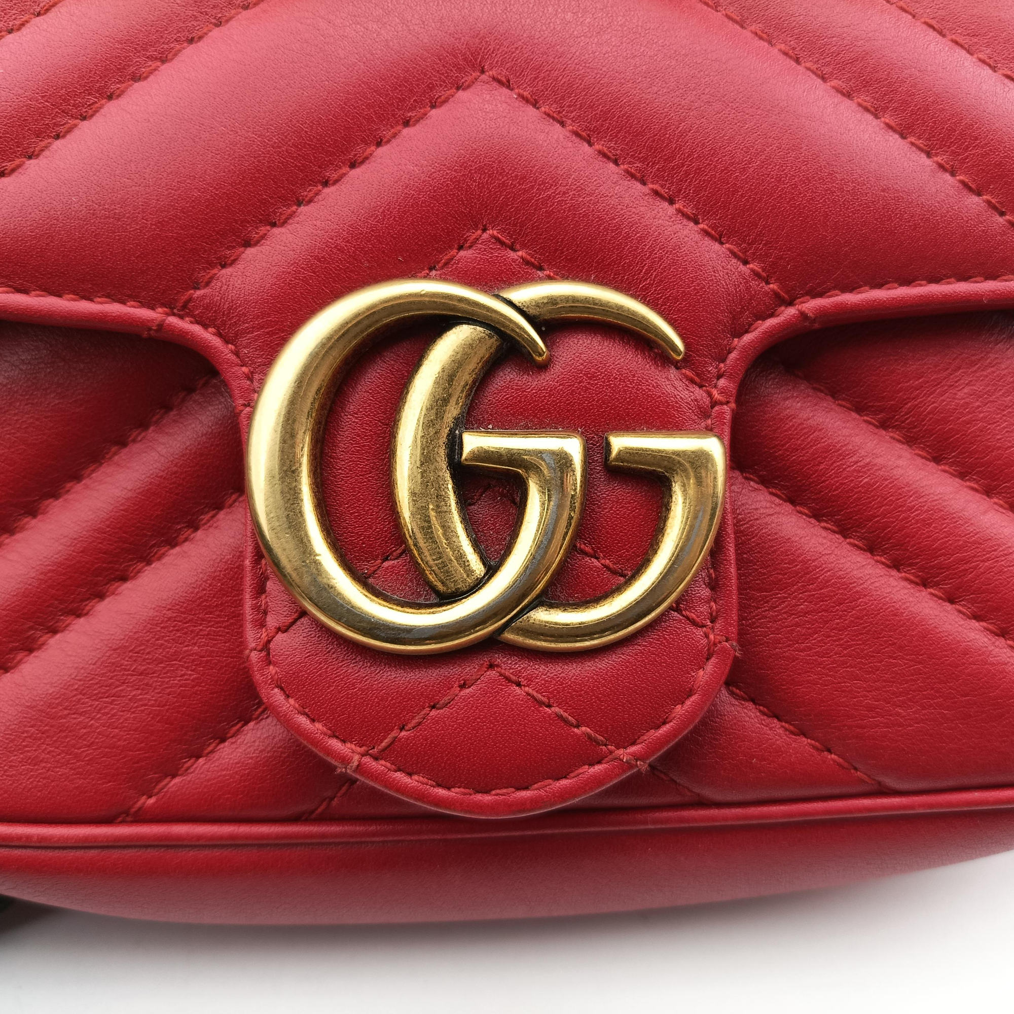 GG Marmont Red Leather 476433 GGマーモント レッド レザー 476433 