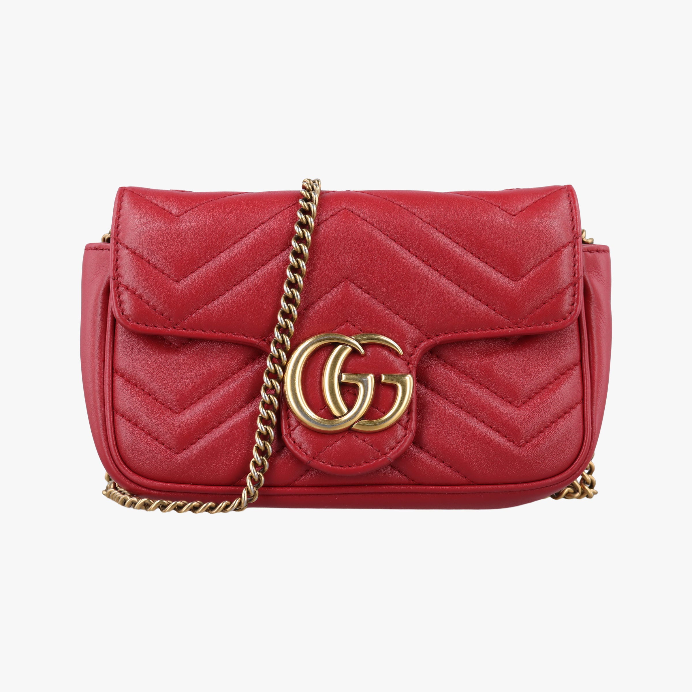 GG Marmont Red Leather 476433 GGマーモント レッド レザー 476433 