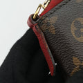 PALLAS Clutch brown×CERISE Monogram Canvas×calf leather M41638 Lot number unknownパラス クラッチ モノグラム/ブラウン×スリーズ モノグラムキャンバス×カーフレザー M41638 製番不明