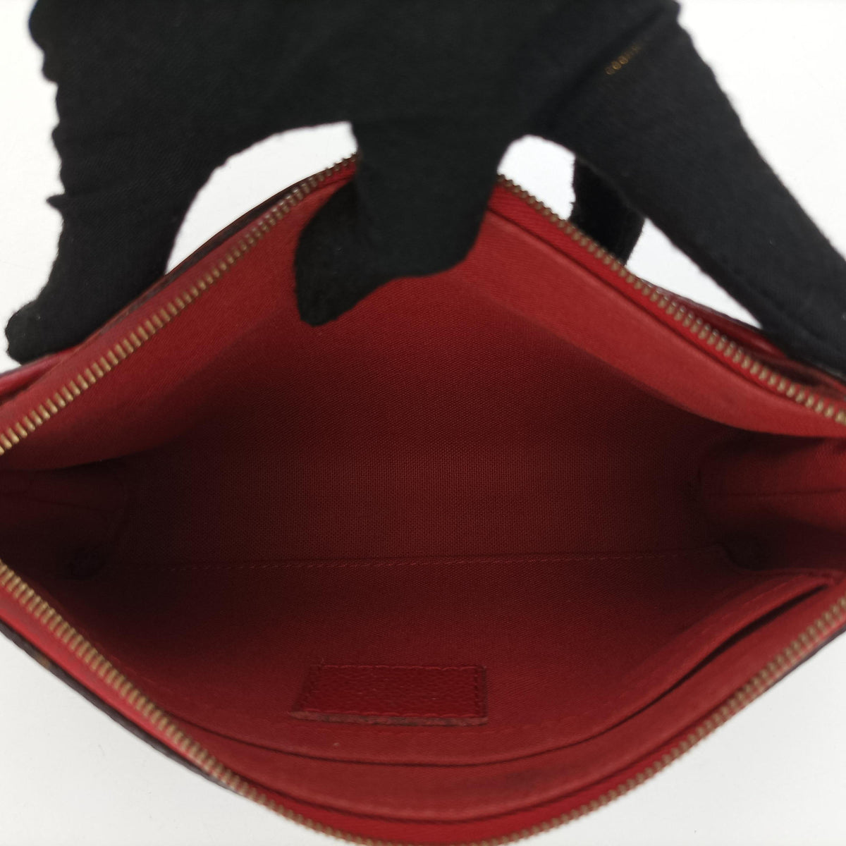 PALLAS Clutch brown×CERISE Monogram Canvas×calf leather M41638 Lot number unknownパラス クラッチ モノグラム/ブラウン×スリーズ モノグラムキャンバス×カーフレザー M41638 製番不明