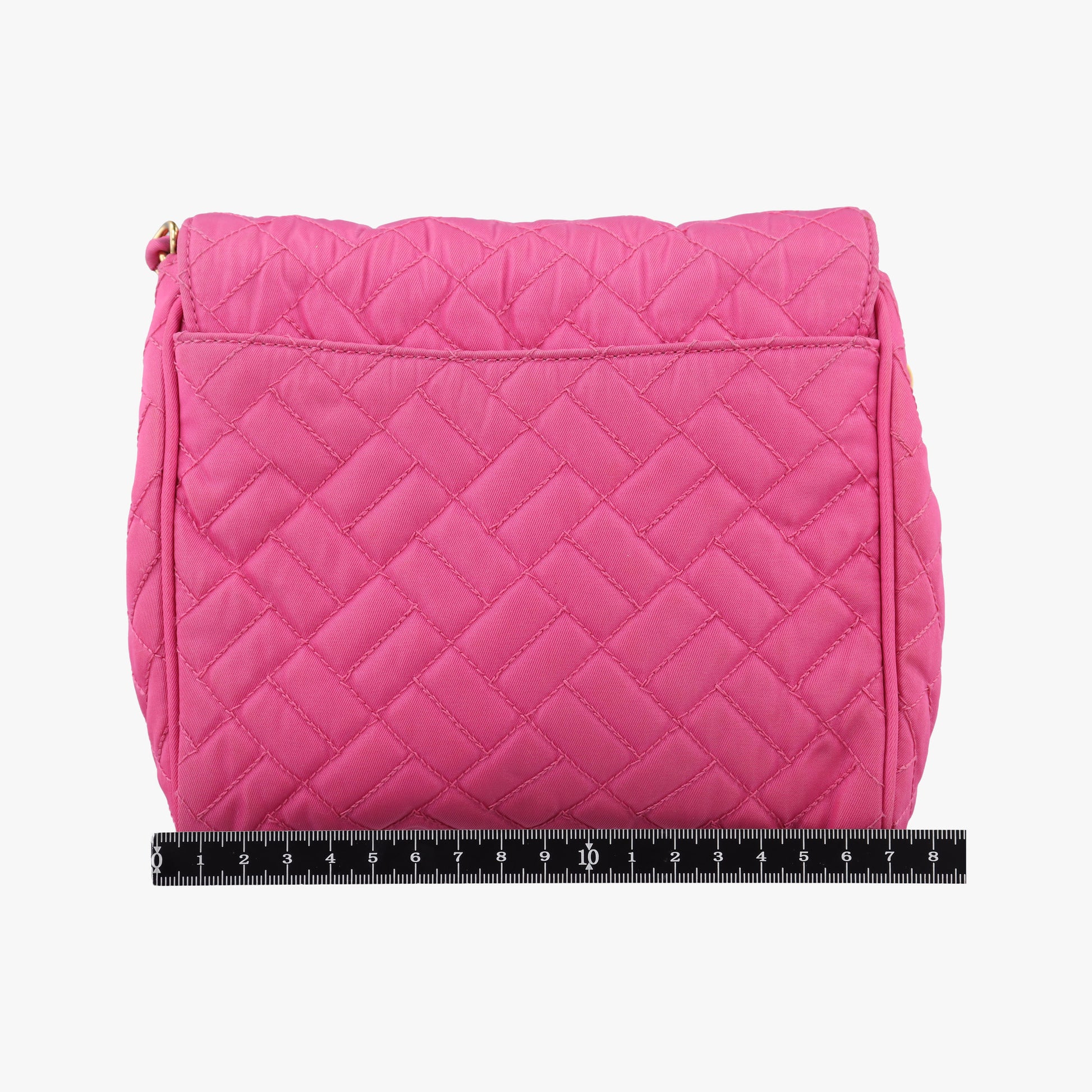 Chain Quilting Flap Rose nylon 197/Bチェーン キルティング フラップ ローズ レッド ナイロン 197/B