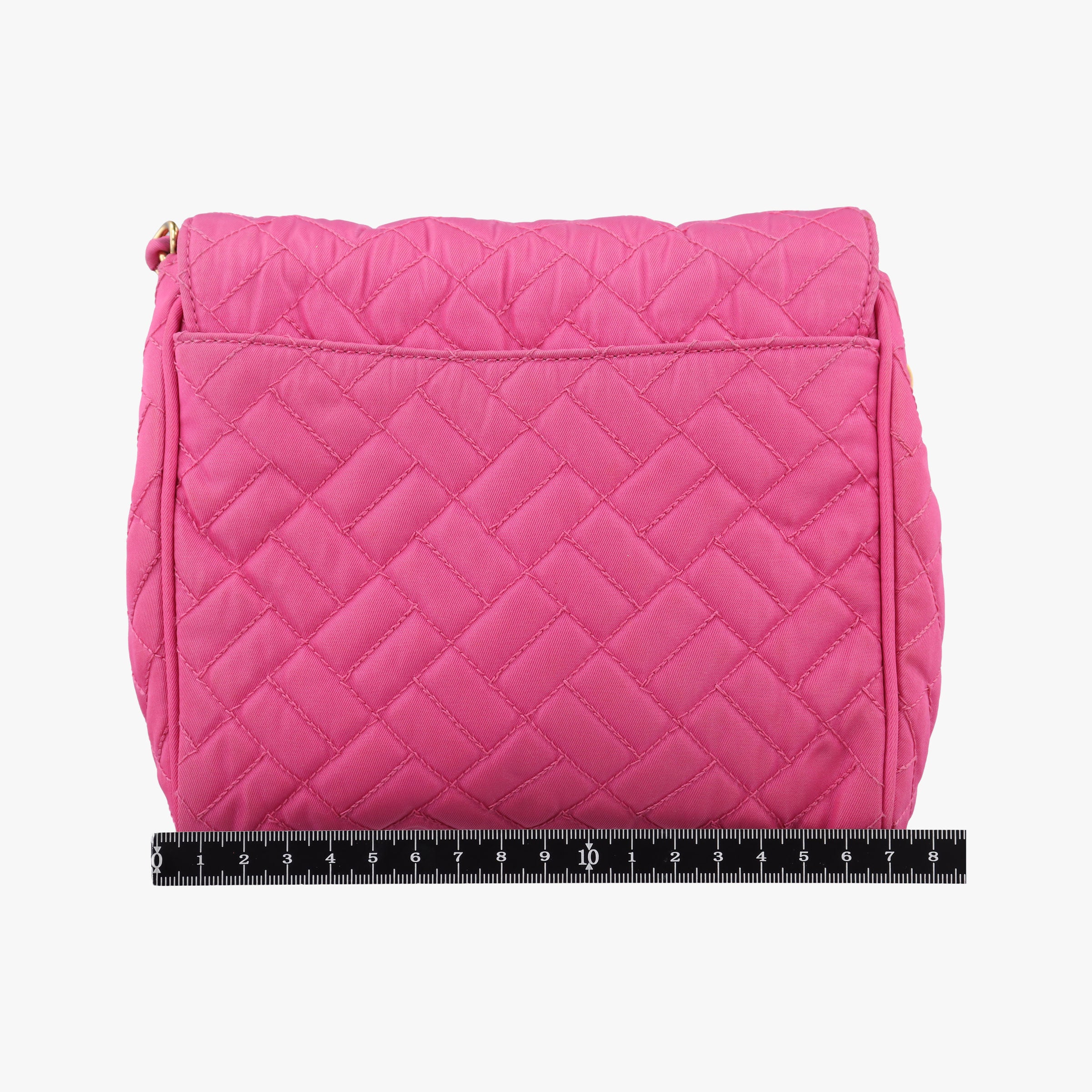 Chain Quilting Flap Rose nylon 197/Bチェーン キルティング フラップ ローズ レッド ナイロン 197/B
