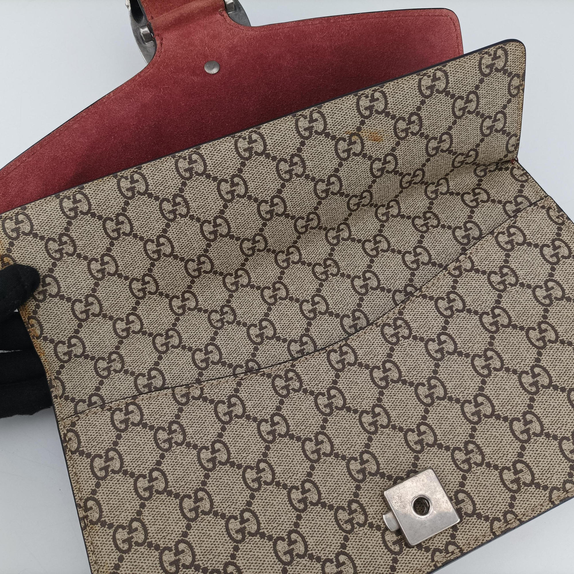 Dionysus beige×red×multi PVC coated canvas × suede 400249 C01886078ディオニュソス ベージュ×レッド×マルチ PVCコーティングキャンバス×スエード 400249 C01886078
