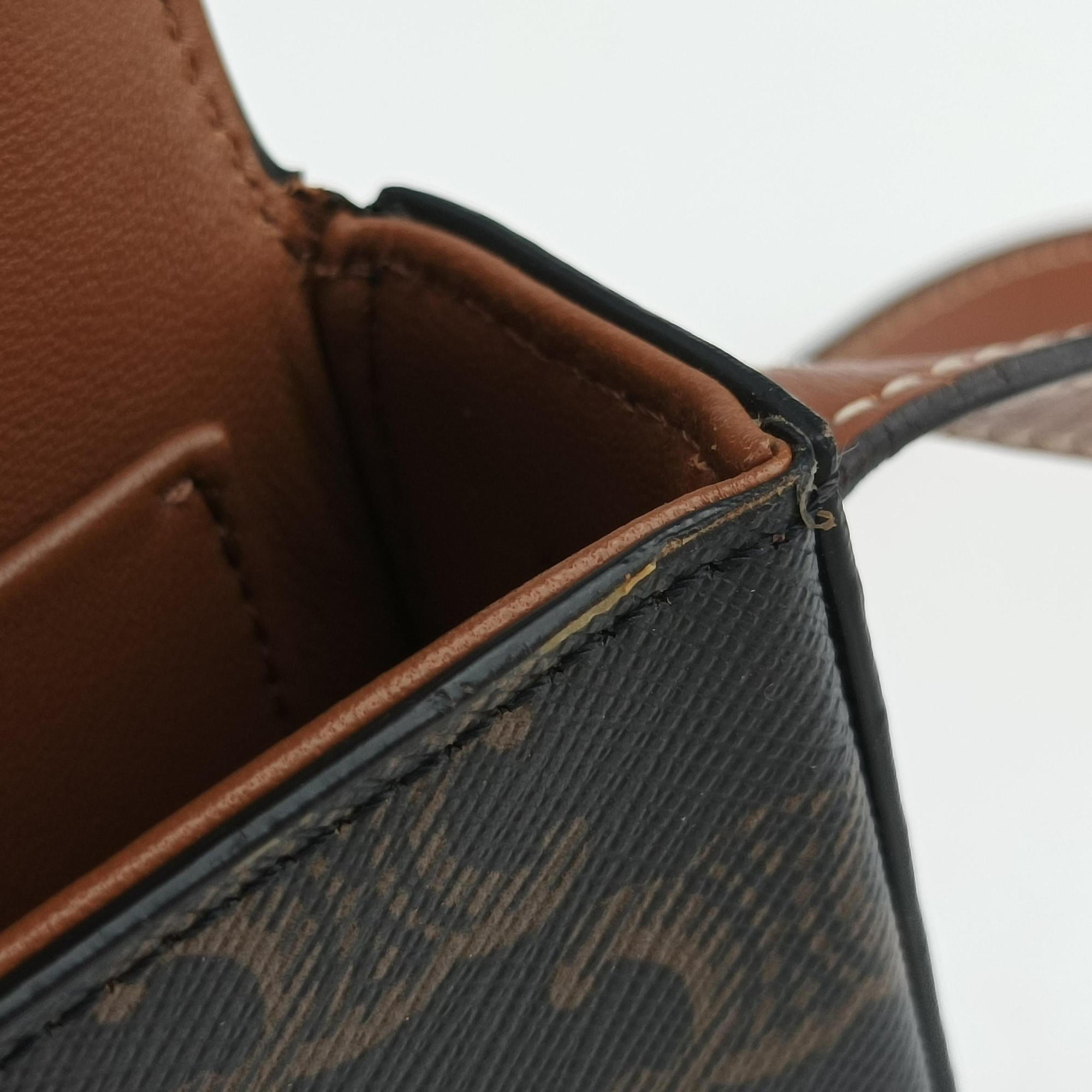 TRIOMPHE Brown PVC coated canvas F-CE-1201トリオンフ ブラウン PVCコーティングキャンバス F-CE-1201