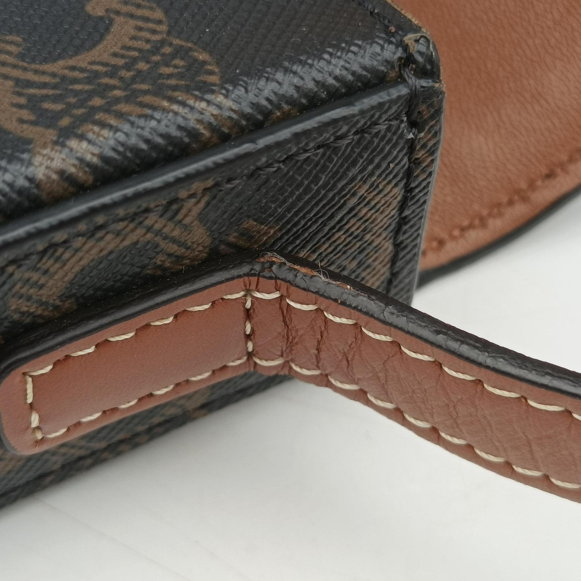 TRIOMPHE Brown PVC coated canvas F-CE-1201トリオンフ ブラウン PVCコーティングキャンバス F-CE-1201