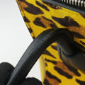 Pre-owned Prada Leopard Pattern Cavallino yellow×Multicolour suede×Leather×ponyhair 1BA025 handbag | stylenewstar