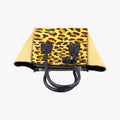 Pre-owned Prada Leopard Pattern Cavallino yellow×Multicolour suede×Leather×ponyhair 1BA025 handbag | stylenewstar