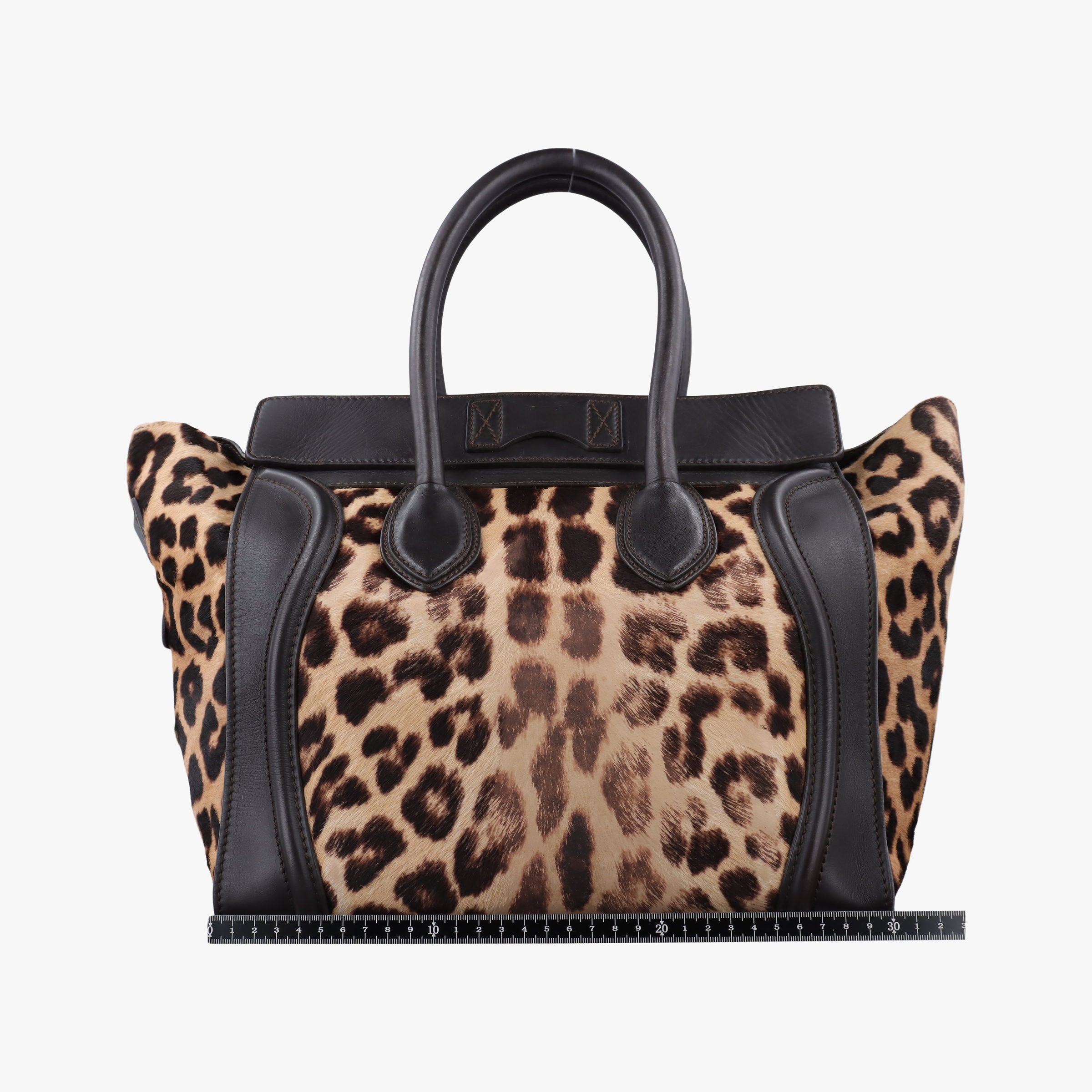 Micro Luggage Leopard Print × Black Ponyhair× Smooth Leather F-PA-0161ラゲージ マイクロ レオパード × ブラック ハラコ × スムースレザー F-PA-0161