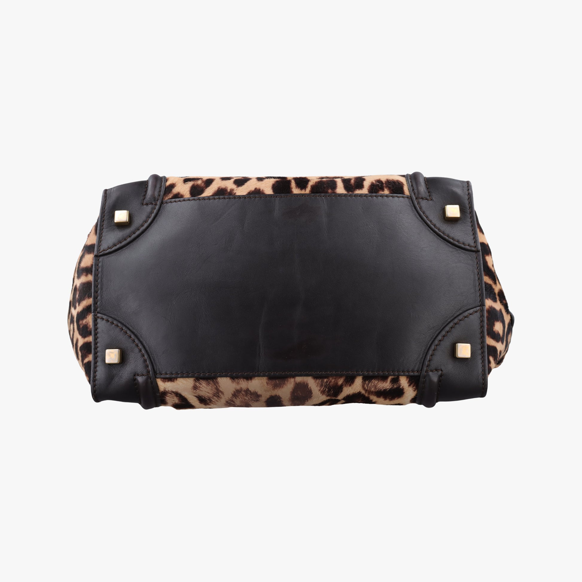 Micro Luggage Leopard Print × Black Ponyhair× Smooth Leather F-PA-0161ラゲージ マイクロ レオパード × ブラック ハラコ × スムースレザー F-PA-0161