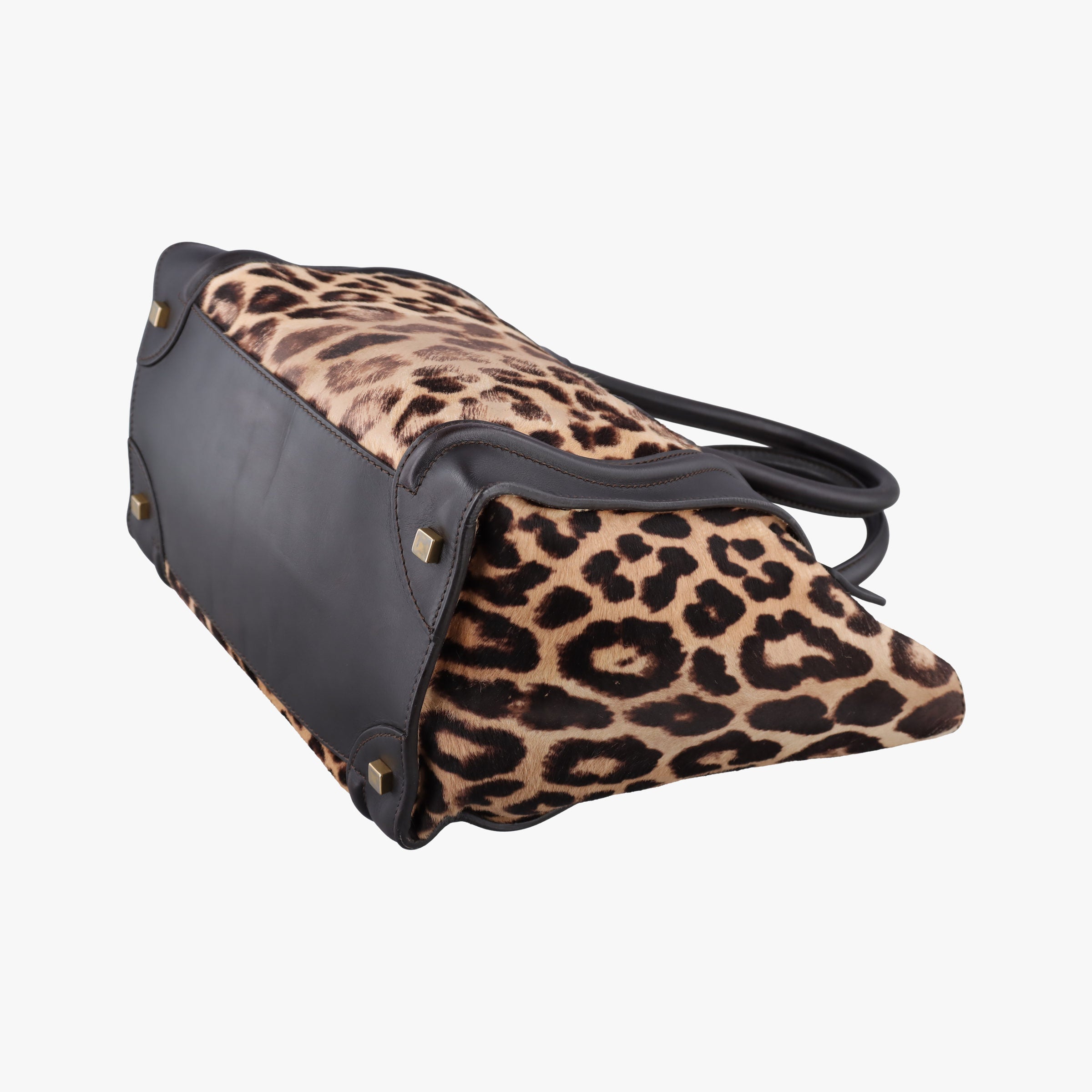 Micro Luggage Leopard Print × Black Ponyhair× Smooth Leather F-PA-0161ラゲージ マイクロ レオパード × ブラック ハラコ × スムースレザー F-PA-0161