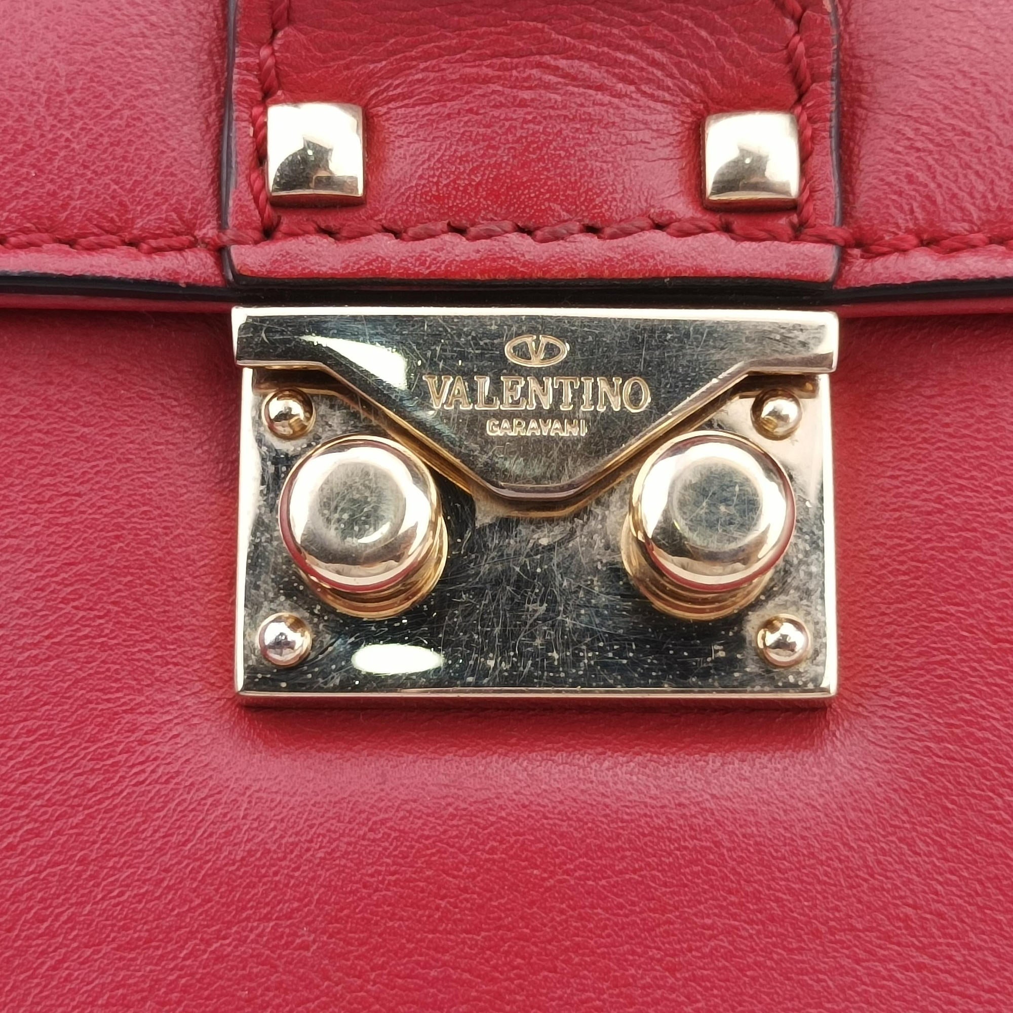 Rockstud Glam Lock Red Leather BL-Z398VIT2ロックスタッズグラムロックミディアム レッド レザー BL-Z398VIT2