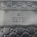Pre-owned Gucci Guccissima Black Leather 246410 handbag | stylenewstar