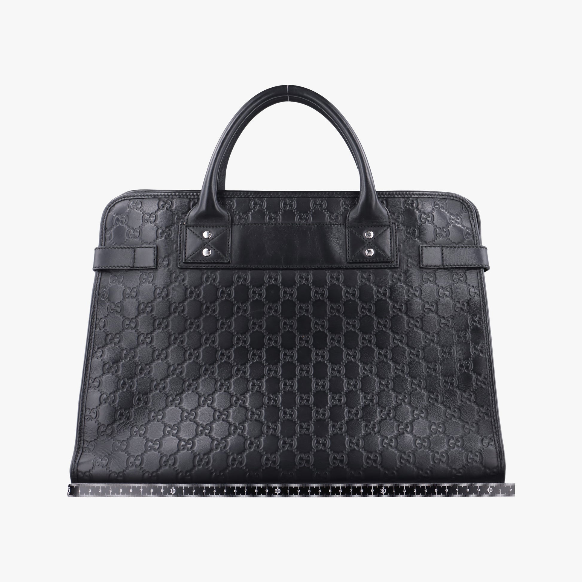 Pre-owned Gucci Guccissima Black Leather 246410 handbag | stylenewstar