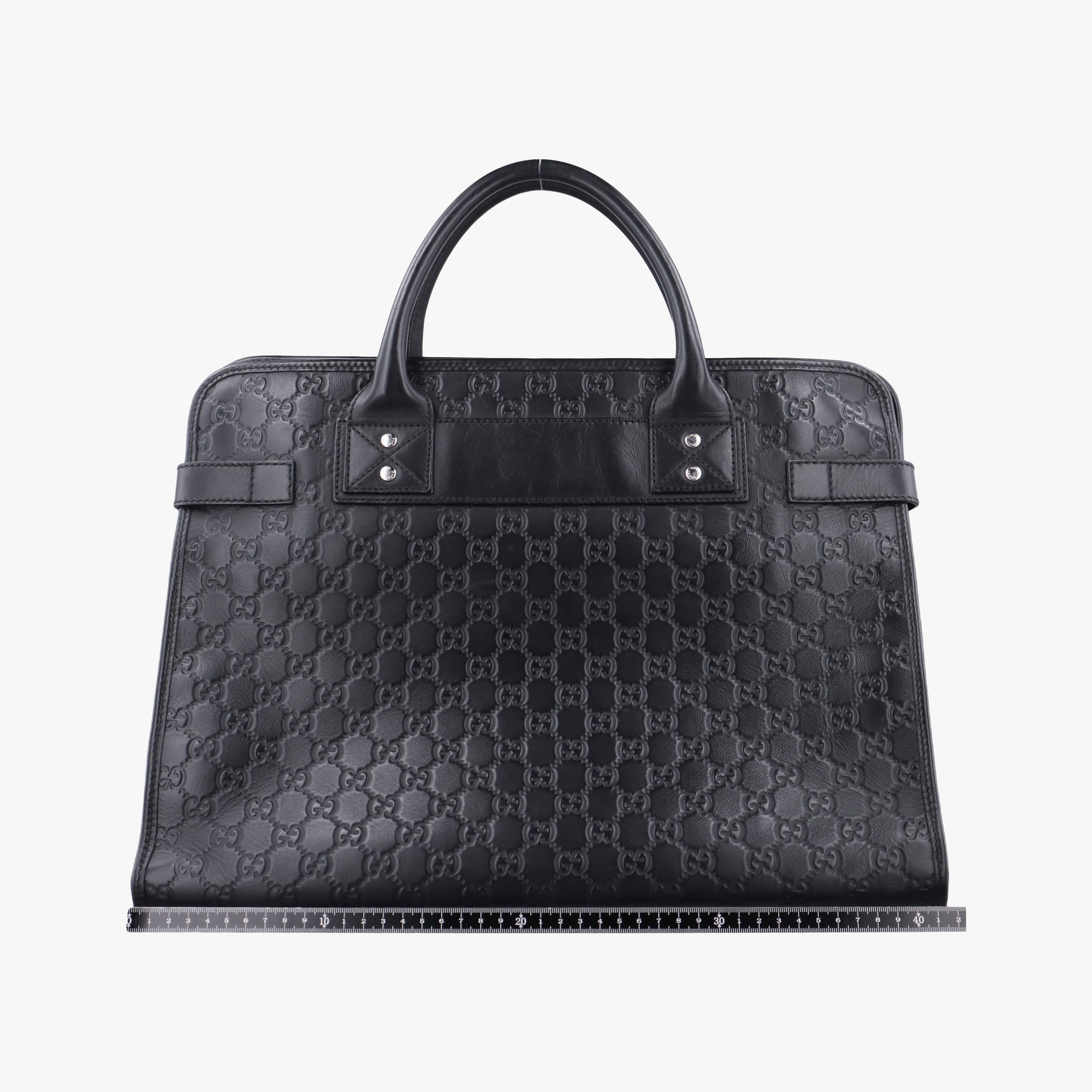Pre-owned Gucci Guccissima Black Leather 246410 handbag | stylenewstar