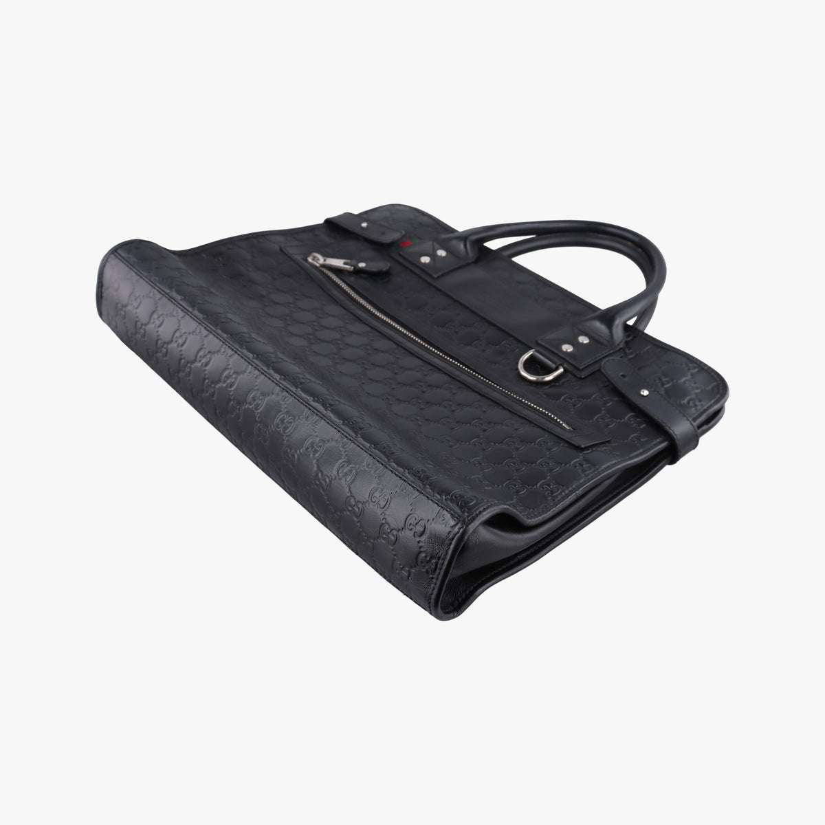 Pre-owned Gucci Guccissima Black Leather 246410 handbag | stylenewstar