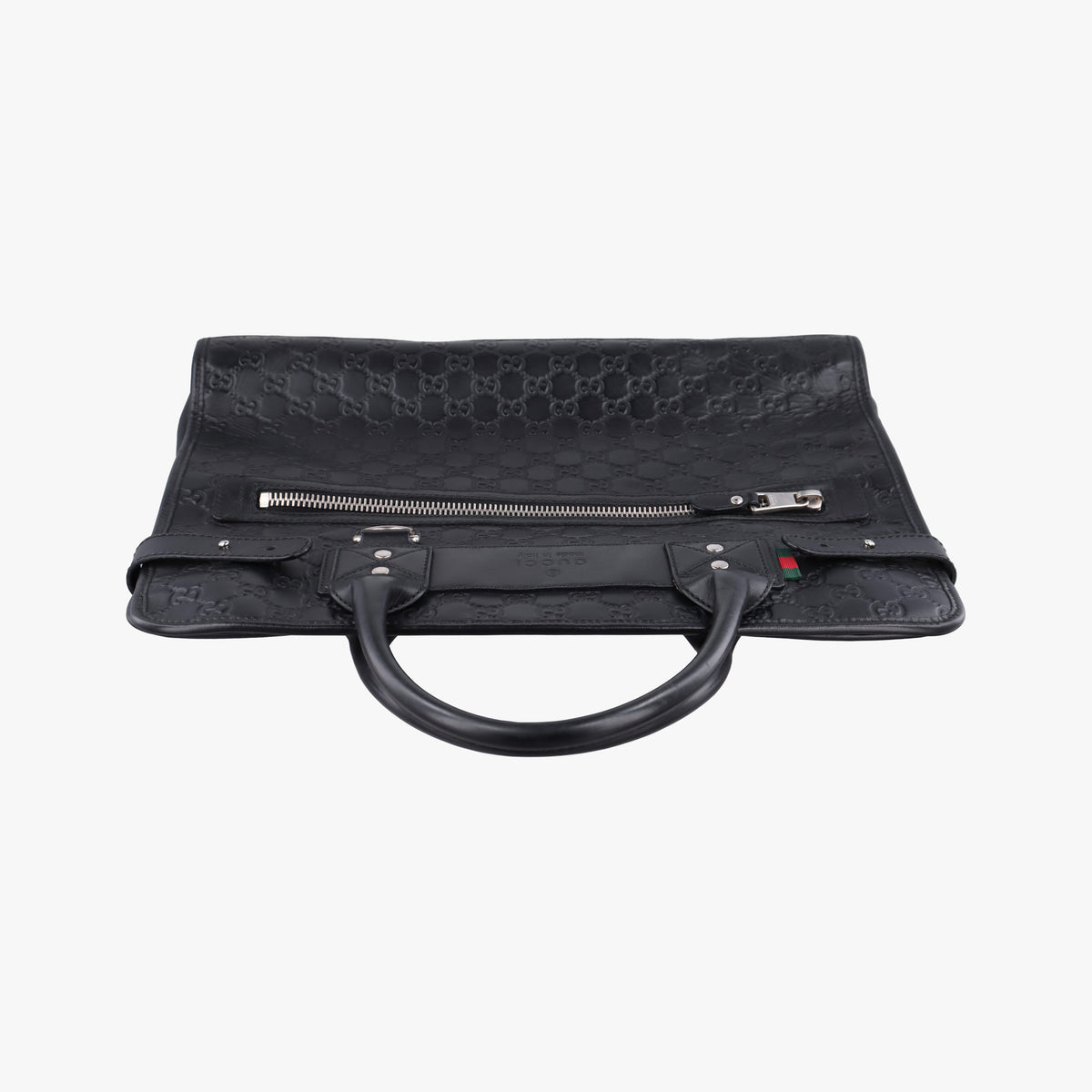 Pre-owned Gucci Guccissima Black Leather 246410 handbag | stylenewstar