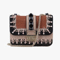 Vintage Valentino Glam Lock Multicolor Bead & Sequins Embroidery × Calf Leather  shoulderbag | stylenewstar