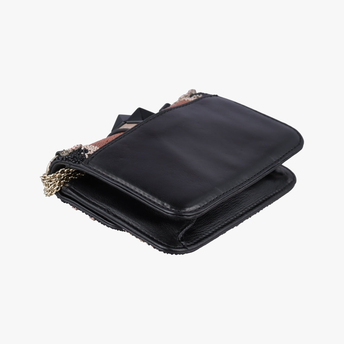 Vintage Valentino Glam Lock Multicolor Bead & Sequins Embroidery × Calf Leather  shoulderbag | stylenewstar