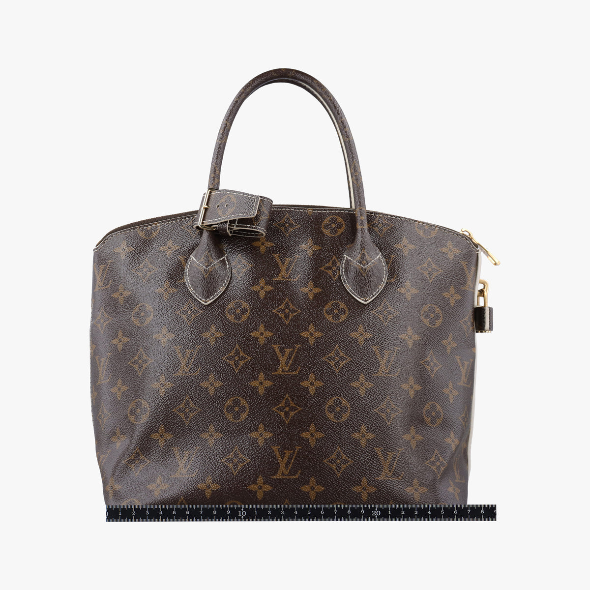 Pre-owned Louis Vuitton Lockit Monogram/Brown Shiny Monogram M40597 handbag | stylenewstar