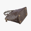 Pre-owned Louis Vuitton Lockit Monogram/Brown Shiny Monogram M40597 handbag | stylenewstar