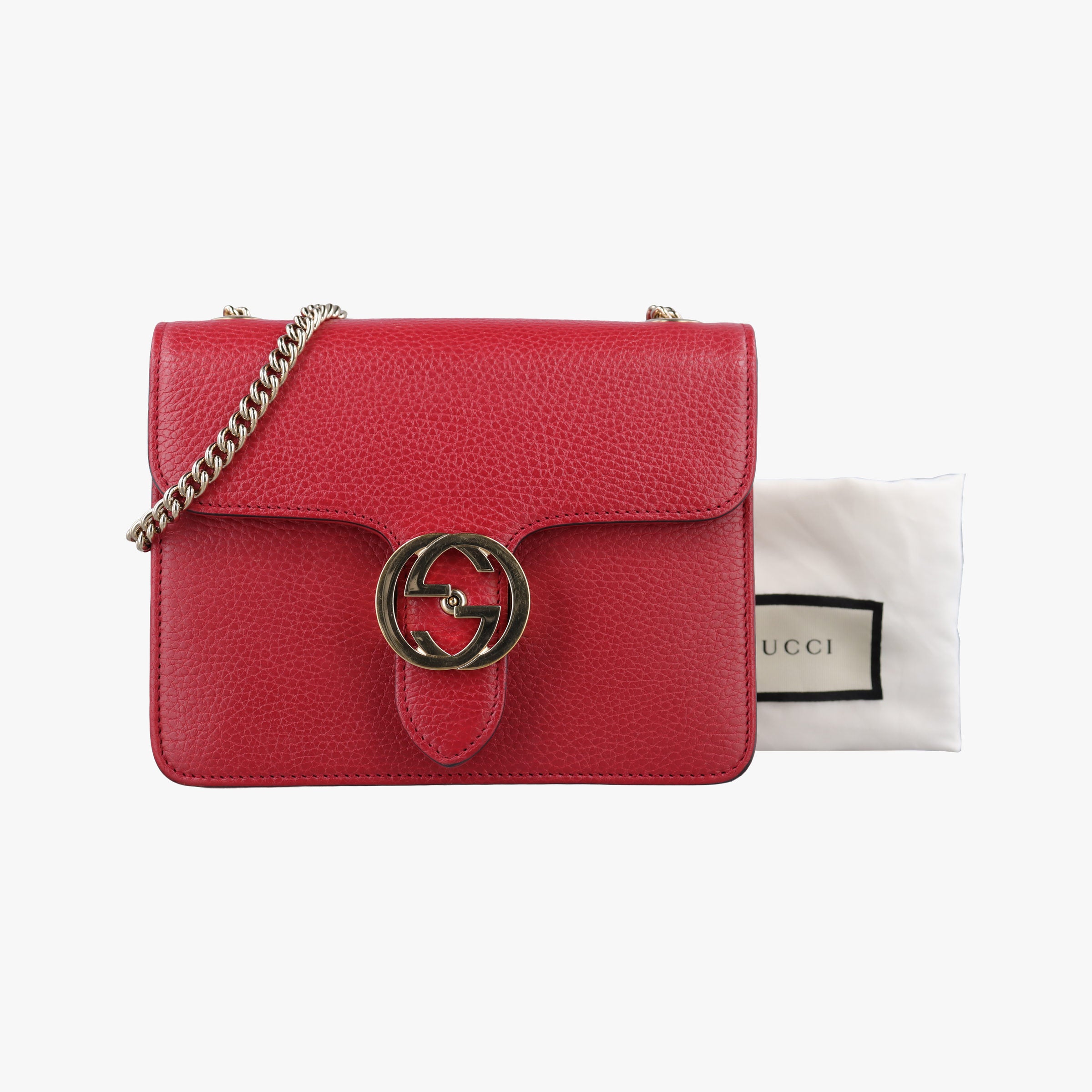 Interlocking G Red Leather 510304 D029408598インターロッキングG レッド レザー 510304 D029408598